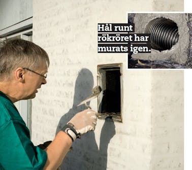 Braskassett: Tätt runt röret Braskassett: Tätt runt röret